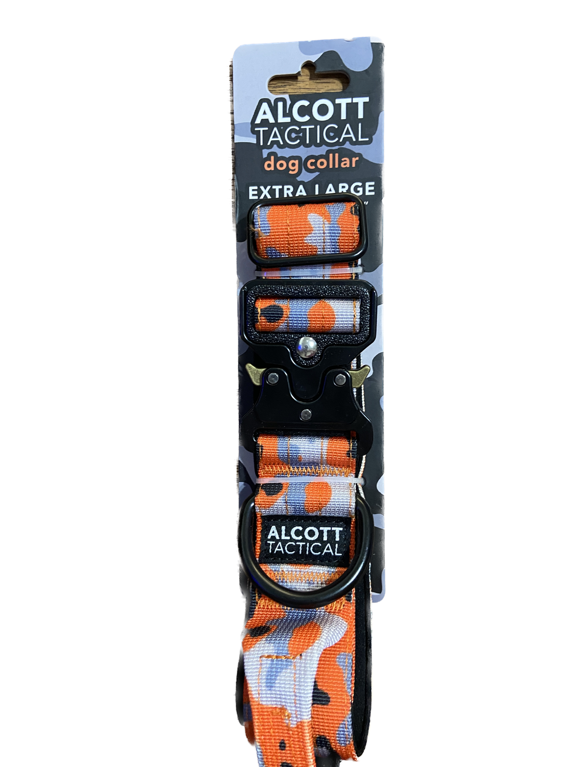 Alcott 26-32&quot; Extra Large Neon Orange Camo Tactical Dog Collar