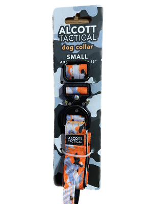 Alcott 11-15&quot; Small Neon Orange Camo Tactical Dog Collar