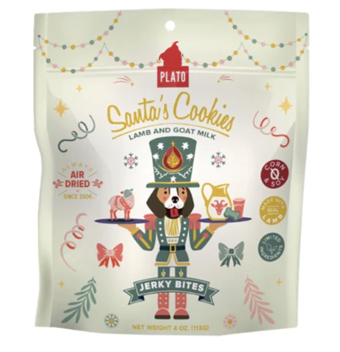 Plato Santa&#39;s Cookies Lamb and Goat Milk Jerky Bites 4oz