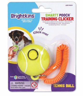 Brightkins Smarty Pooch Training Clicker Tennis Ball for Dogs