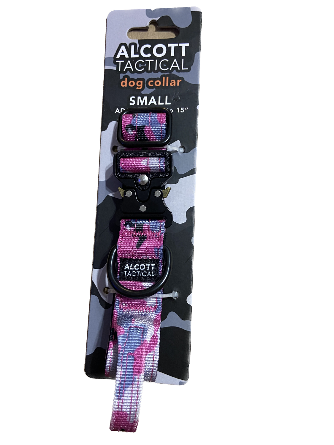 Alcott 11-15&quot; Small Pink Camo Tactical Dog Collar