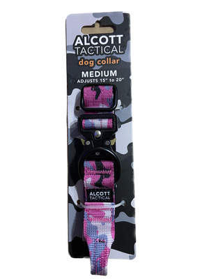 Alcott 15-20&quot; Medium Pink Camo Tactical Dog Collar
