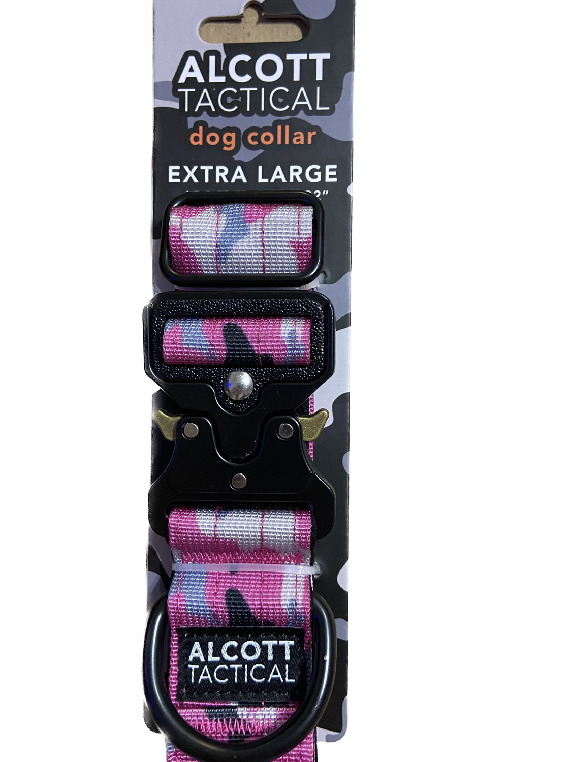 Alcott 26-32&quot; Extra Large Pink Camo Tactical Dog Collar