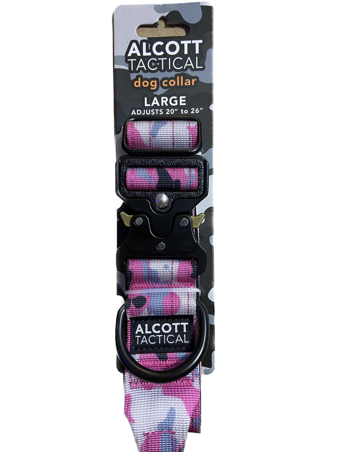 Alcott 20-26&quot; Large Pink Camo Tactical Dog Collar