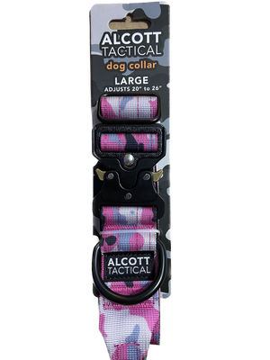 Alcott 20-26&quot; Large Pink Camo Tactical Dog Collar