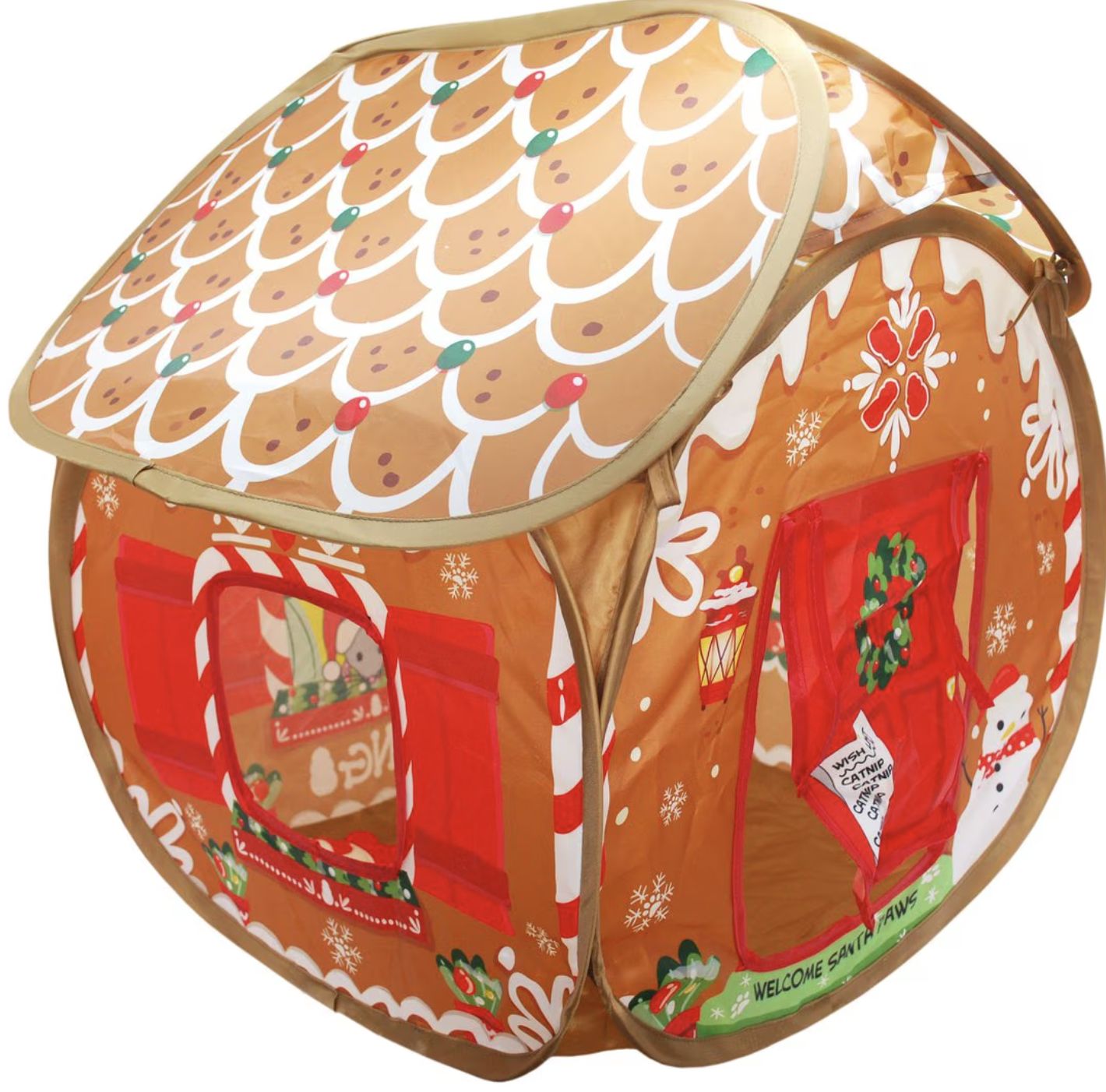 Kong Holiday Gingerbread House Bungalow Cat House