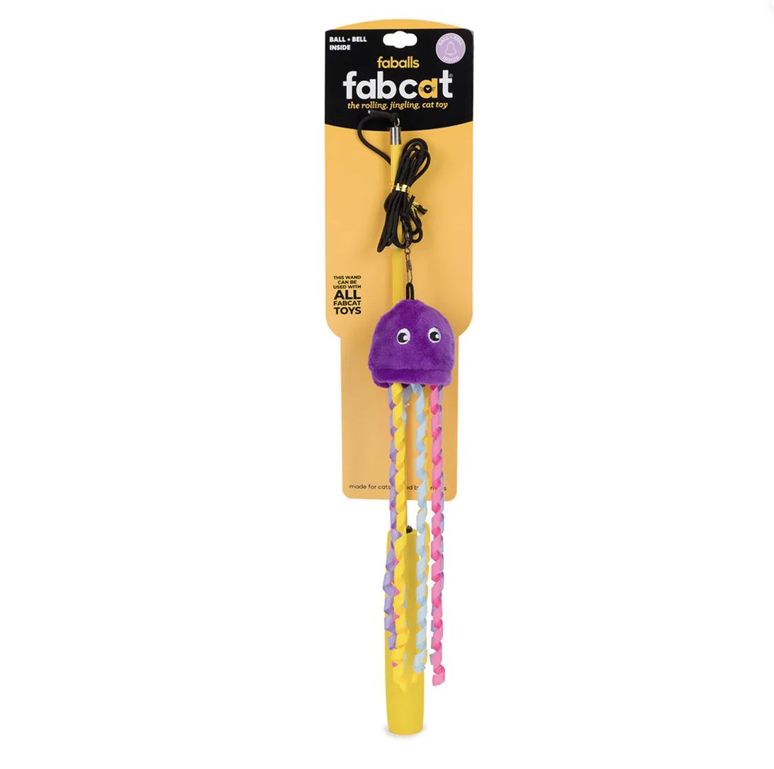 Fabcat Jellyfish Teaser Wand Cat Toy