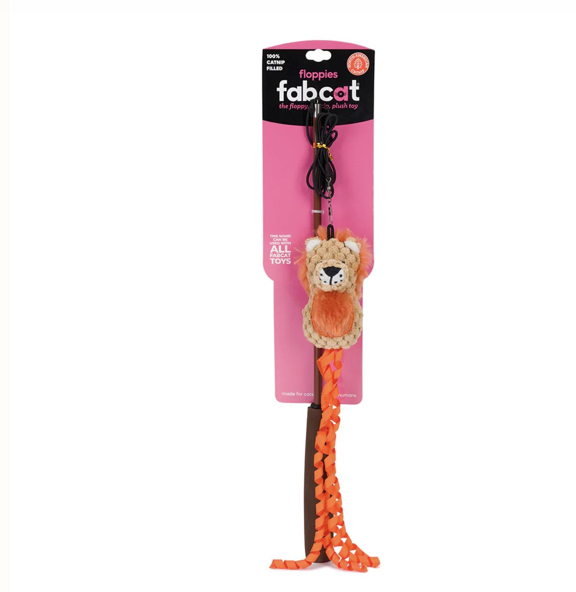 Fabcat Lion Teaser Wand Cat Toy
