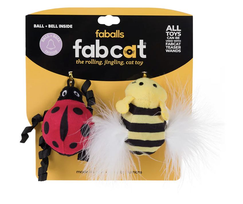 Fabcat Ladybug and Bee Wand Attachment Cat Toys