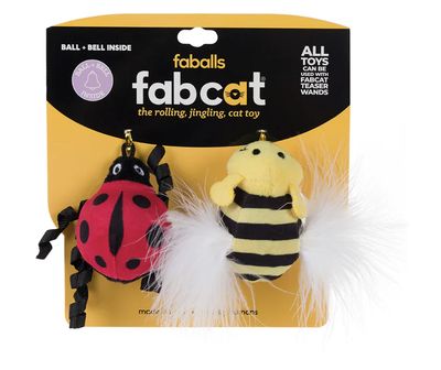 Fabcat Ladybug and Bee Wand Attachment Cat Toys