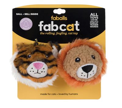 Fabcat Lion and Tiger Want Attachment Cat Toys