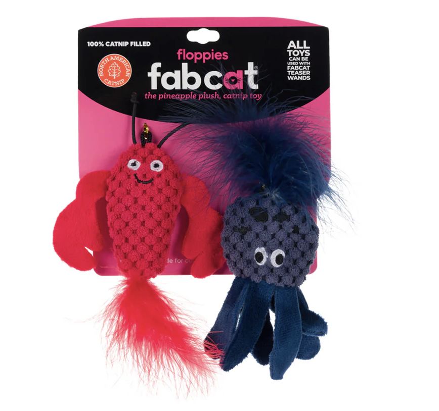 Fabcat Lobster and Octopus Want Attachment Cat Toys