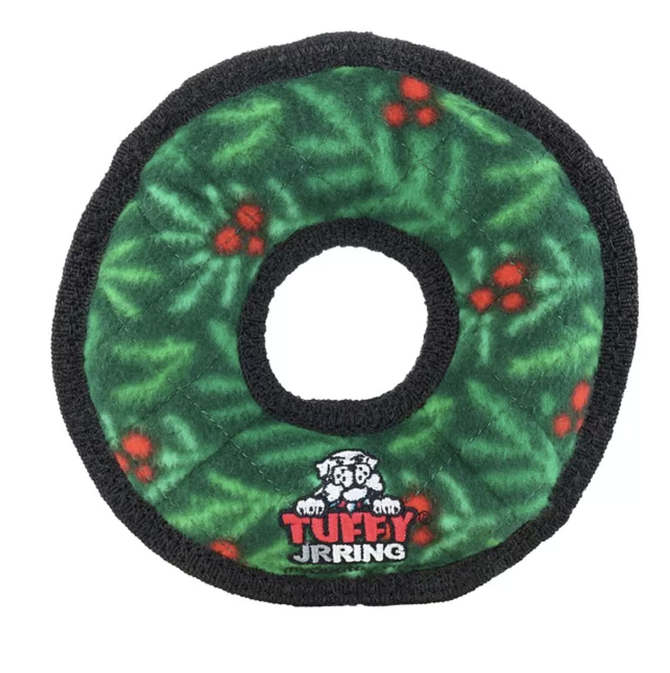 Tuffy Jr Ring Holiday Wreath Dog Toy