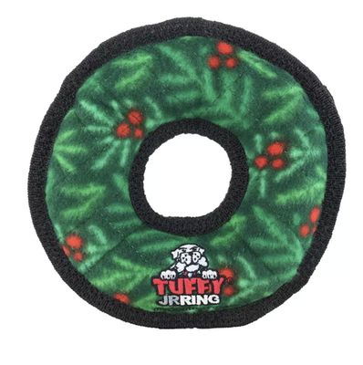 Tuffy Jr Ring Holiday Wreath Dog Toy