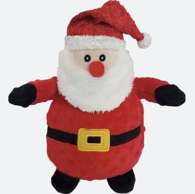 PetLou 10&quot; Christmas Dotty Santa Dog Toy