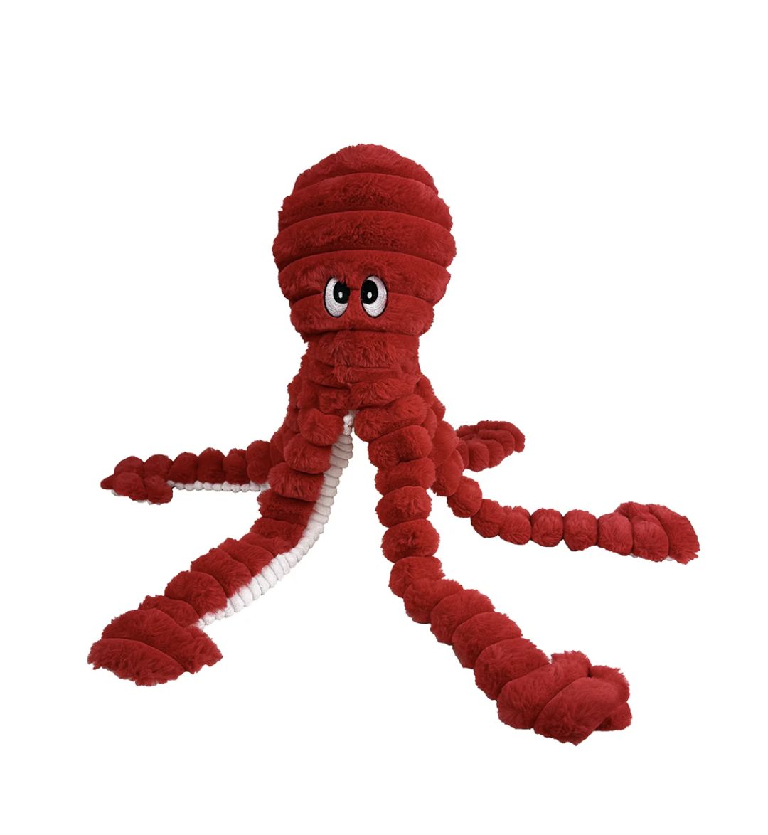 PetLou 26&quot; Christmas Holiday Octopus Plush Dog Toy