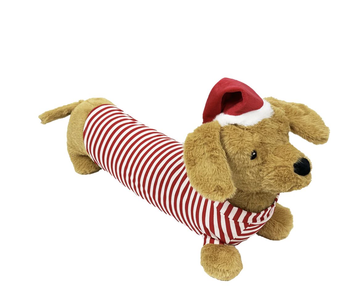 PetLou 29&quot; Christmas Dachshund Plush Dog Toy
