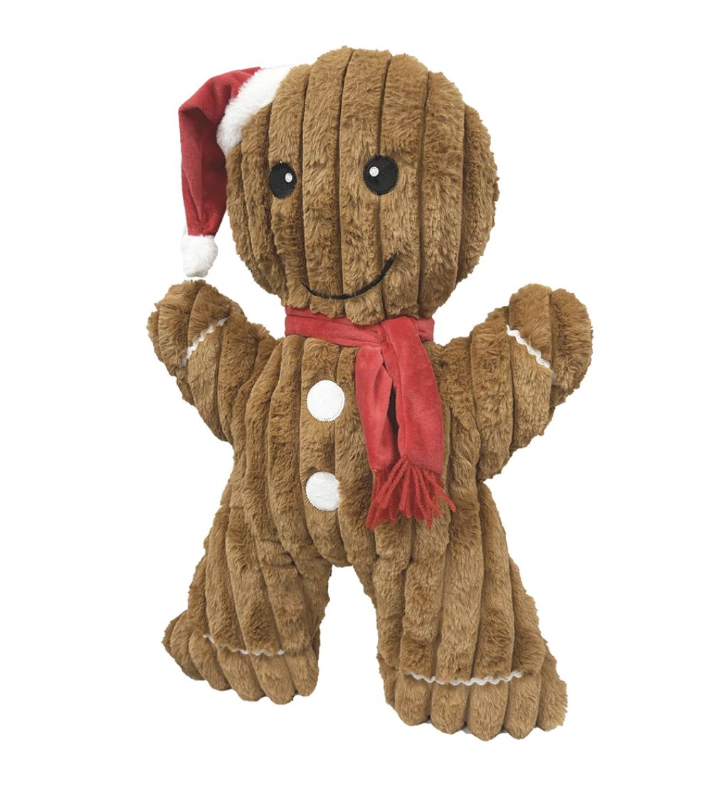 PetLou 24&quot; Christmas Gingerbread Man Jumbo Plush Dog Toy