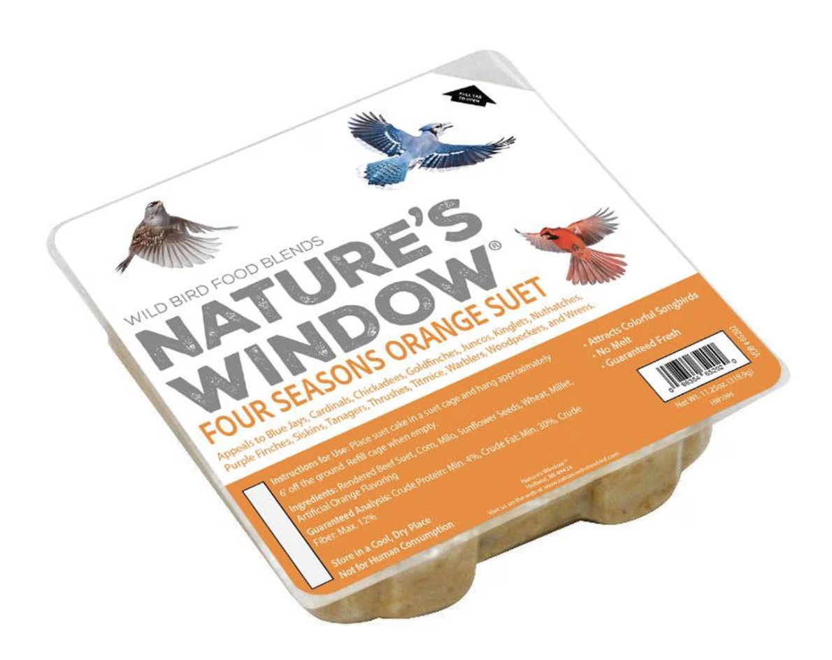 Nature&#39;s Window Four Seasons Change Suet Cake for Birds