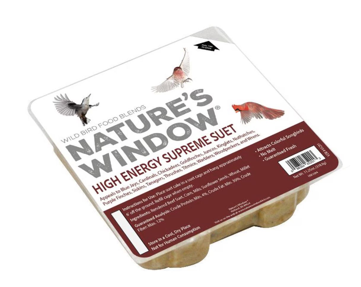 Nature&#39;s Window Supreme High Energy Suet Cake for Birds