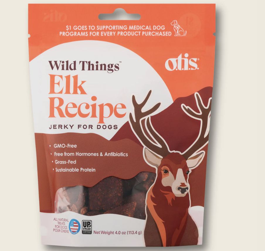 Otis Wild Things Elk Jerky Dog Treats- 4oz