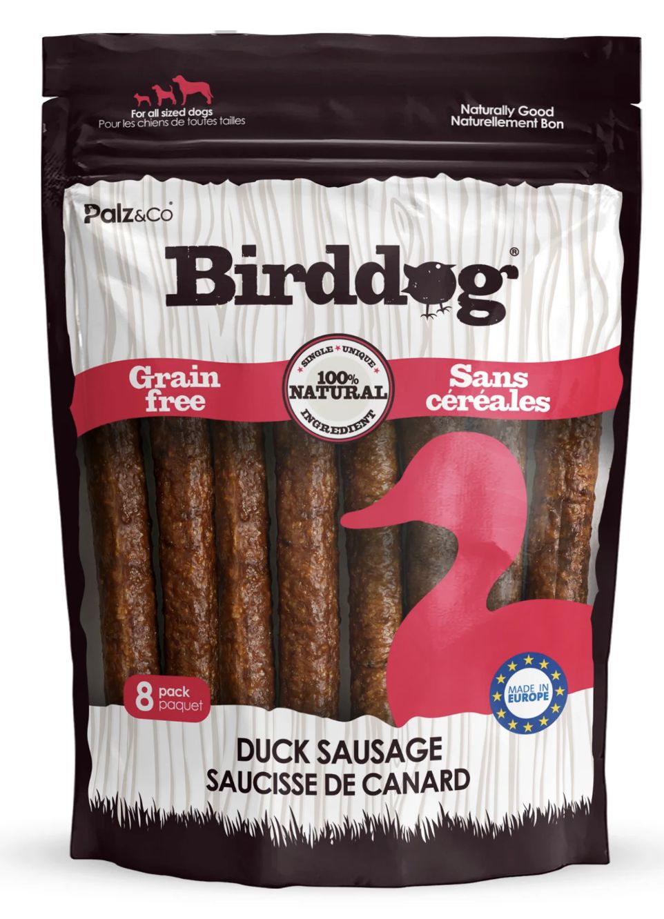 Palz&amp;Co Duck Sausage Dog Treats 8 Pack