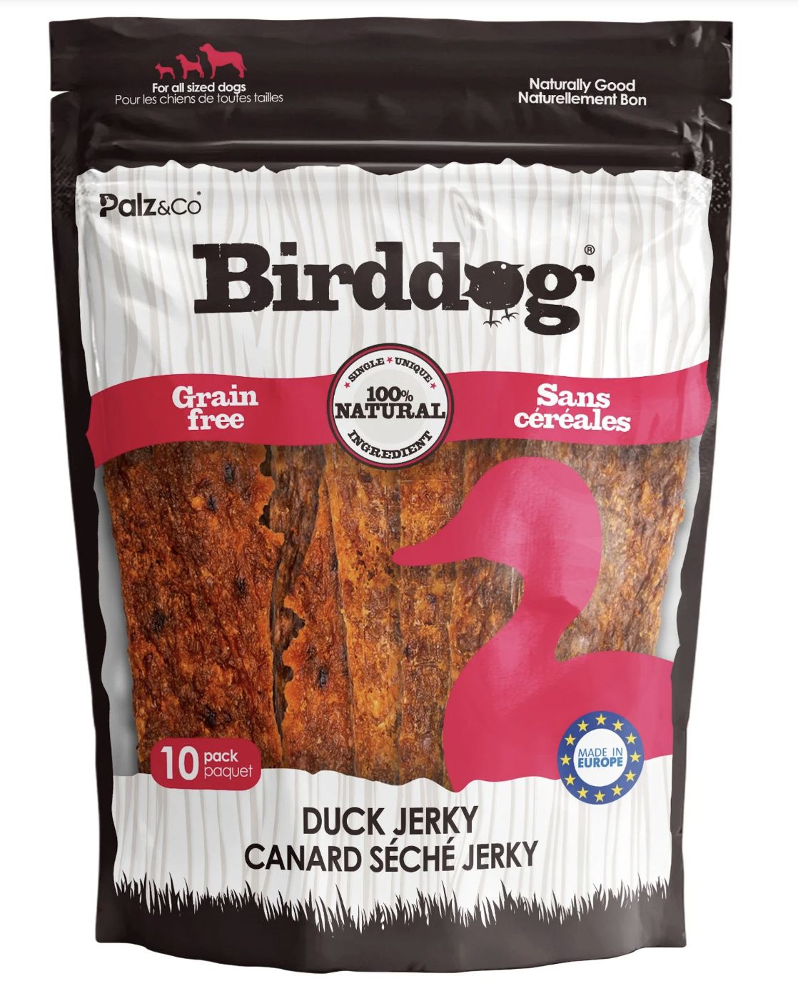 Palz&amp;Co Duck Jerky Dog Treats, 10 Pack