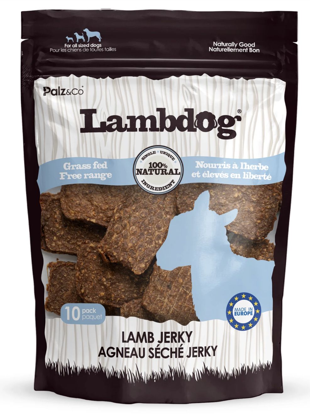 Palz&amp;Co Lamb Jerky Dog Treats, 10 Pack