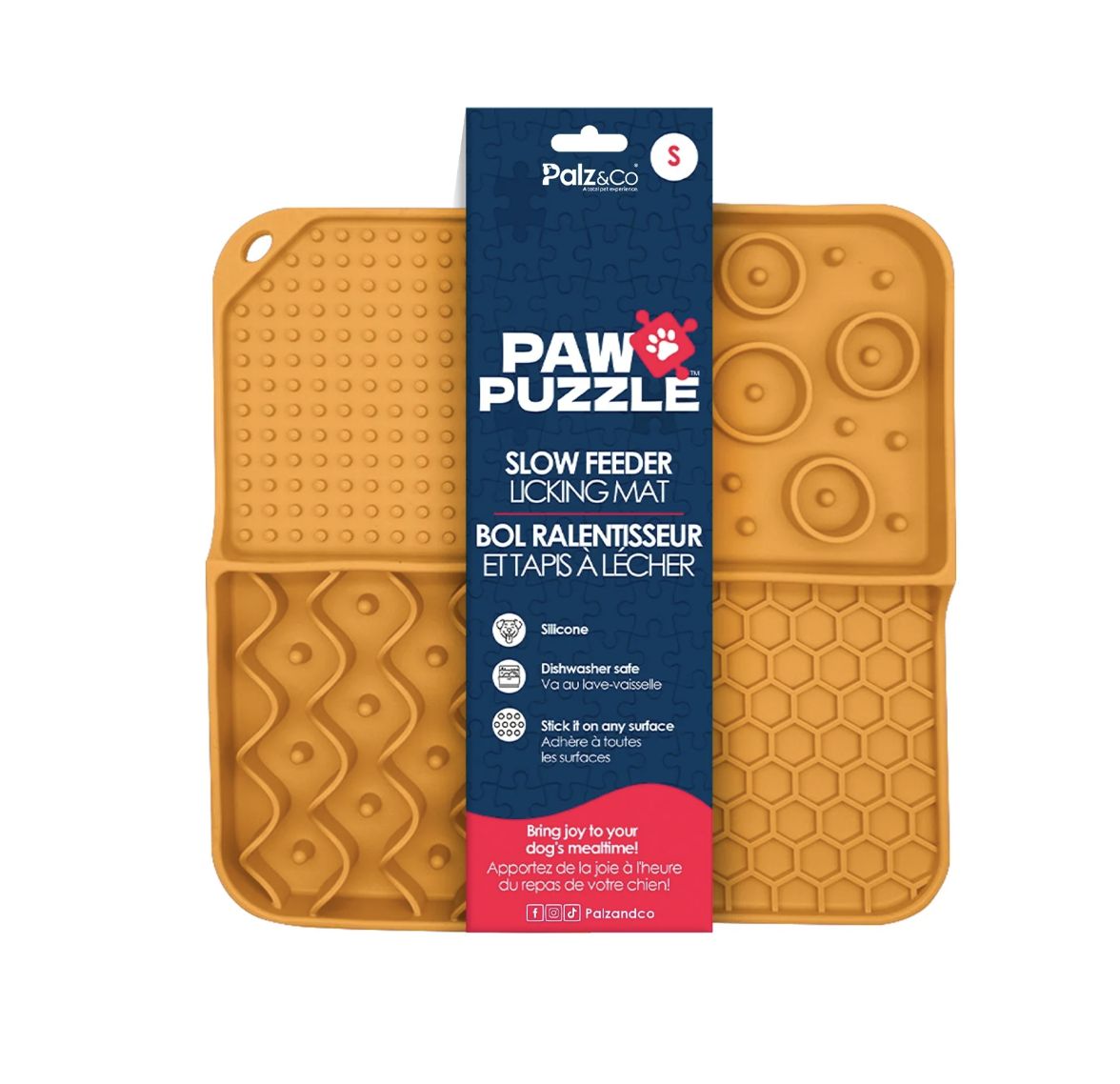 Palz&amp;Co Orange Slow Feeder &amp; Lick Mat