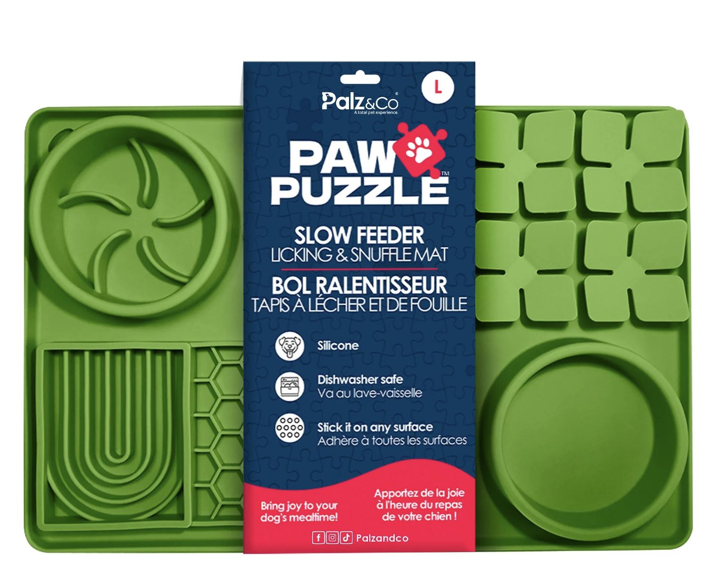 Palz&amp;Co Green Slow Feeder &amp; Lick Mat