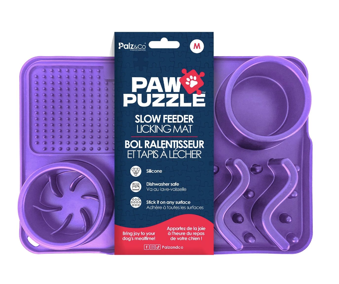 Palz&amp;Co Purple Slow Feeder &amp; Lick Mat