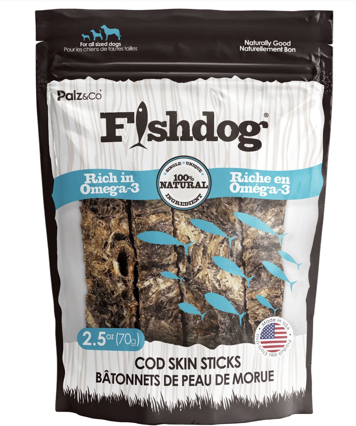 Palz&amp;Co Cod Skin Chew Sticks 2.5oz