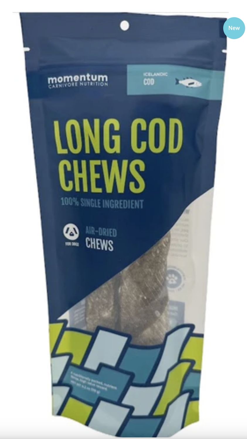 Momentum  Air Dried Long Cod Chews- 2Pack 4.2oz