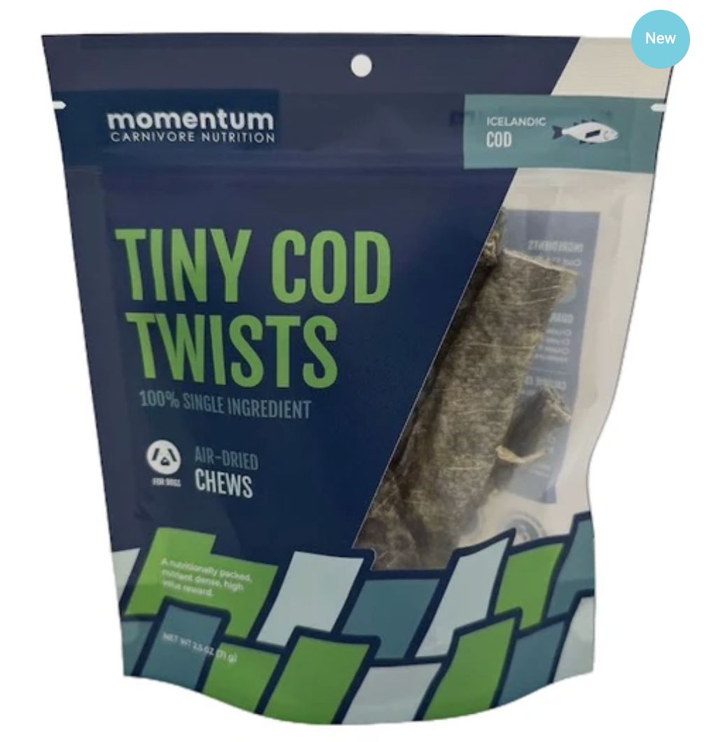 Momentum Air Dried Tiny Cod Twists Treats- 3.1oz