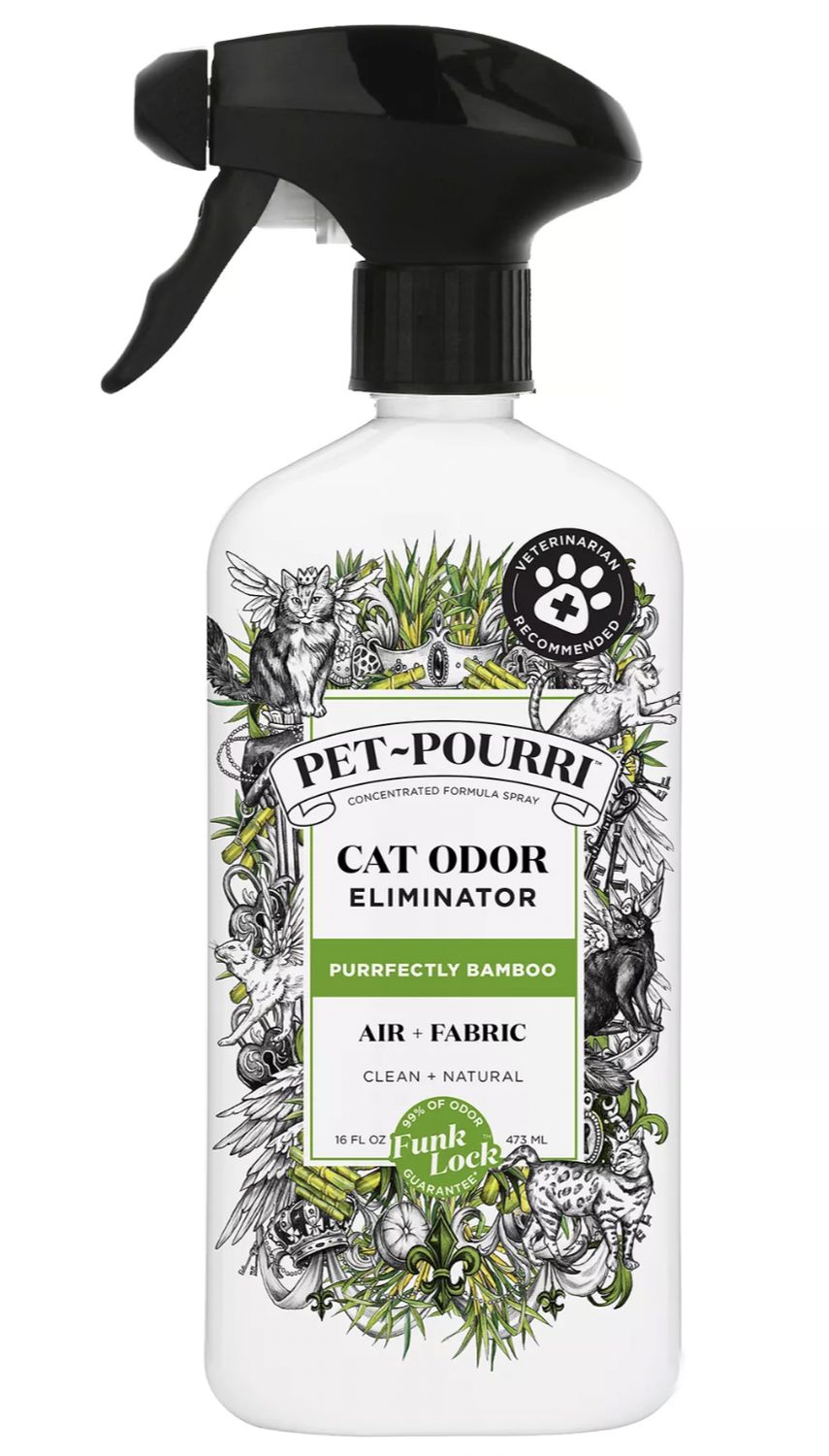 Pet Pourri Purrfectly Bamboo Cat Odor Eliminator Spray 16 oz