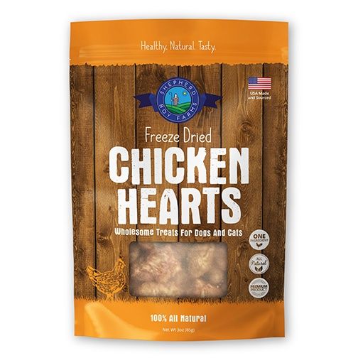 Shepherd Boy Farms Freeze Dried Chicken Hearts 3oz