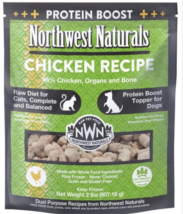 Northwest Naturals Frozen Frozen Recipe for Cats &amp; Protein Boost Topper for Dogs 2lb