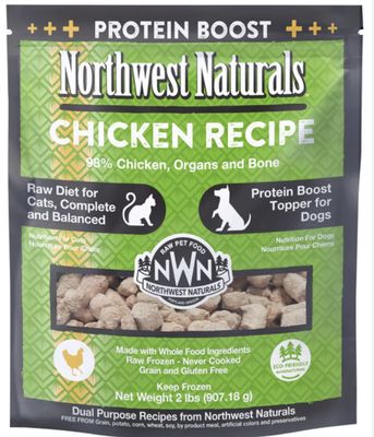 Northwest Naturals Frozen Frozen Recipe for Cats &amp; Protein Boost Topper for Dogs 2lb