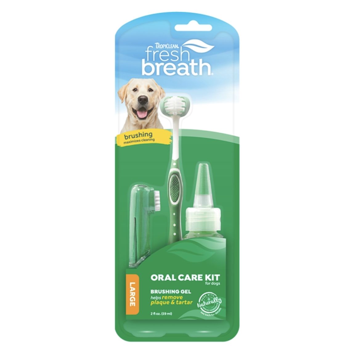 TropiClean Fresh Breath Dog Oral Care Kit - Large