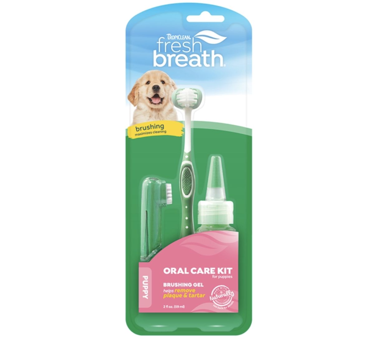 TropiClean Fresh Breath Plaque &amp; Tartar Control Kit for Puppy