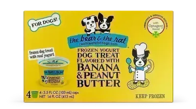 Bear &amp; The Rat Frozen Yogurt Banana &amp; Peanut Butter 4 pack