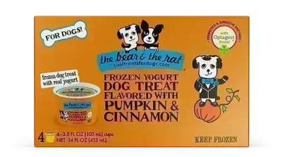Bear &amp; The Rat Frozen Yogurt Pumpkin &amp; Cinnamon 4 pack