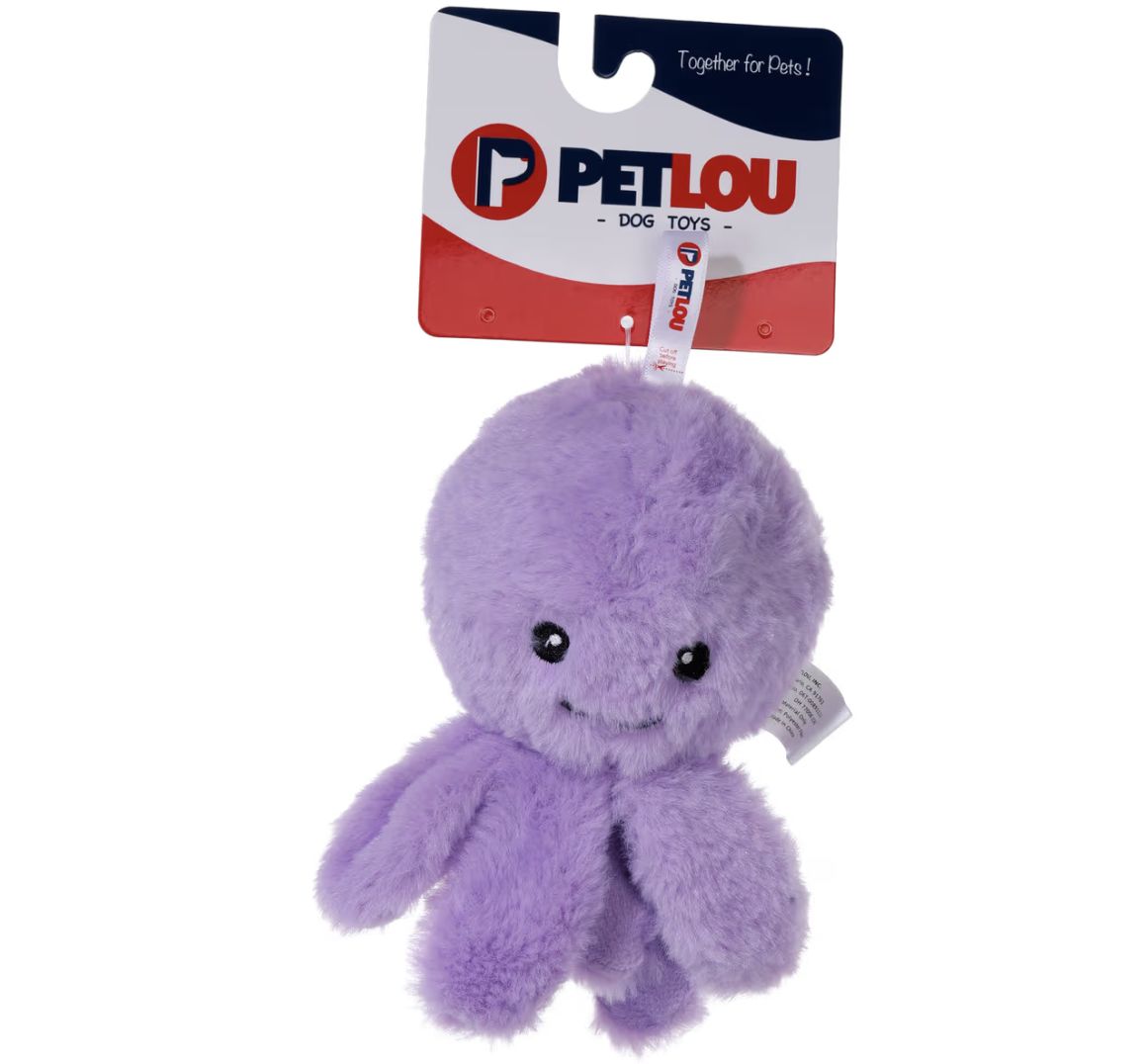 PetLou EZ Squeakers 4" Octopus Ball Dog Toy