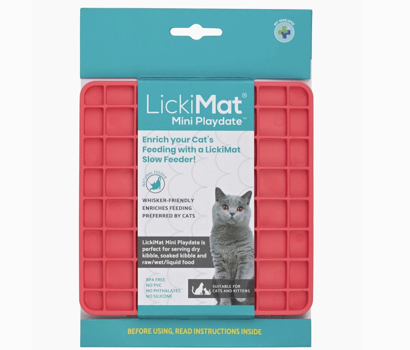 LickiMat Mini Playdate for Cats - Pink