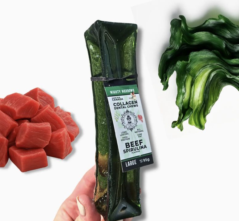 Might Marrow Collagen Dental Chews- Beef &amp; Spirulina