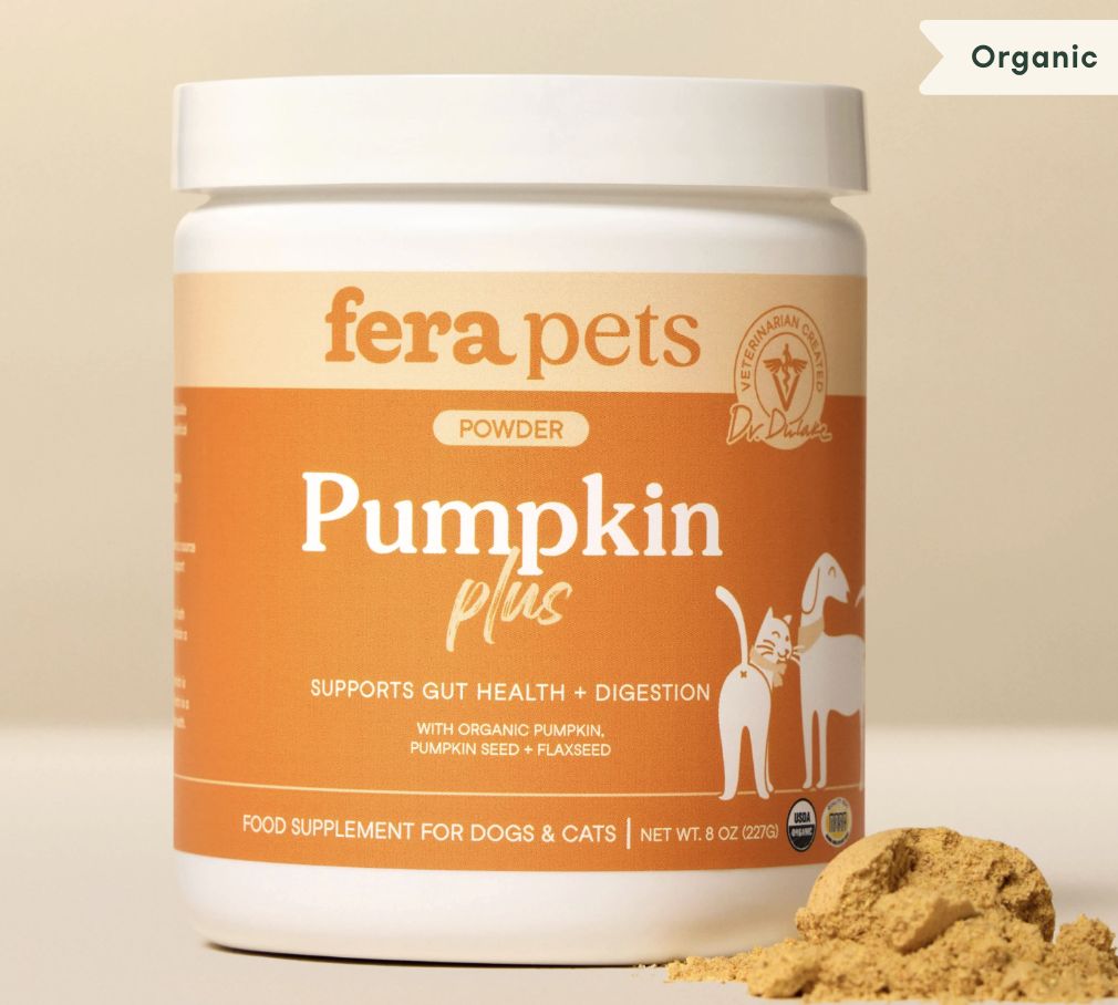 Fera Pumpkin Plus Fiber Support Powder for Dogs and Cats 8oz