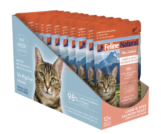 K9 Natural Lamb &amp; King Salmon Feast Pouch Cat Food 3oz