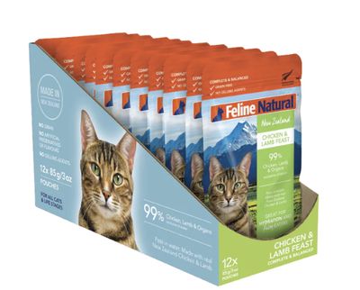 Feline Natural Chicken &amp; Lamb Feast Pouch Cat Food 3oz