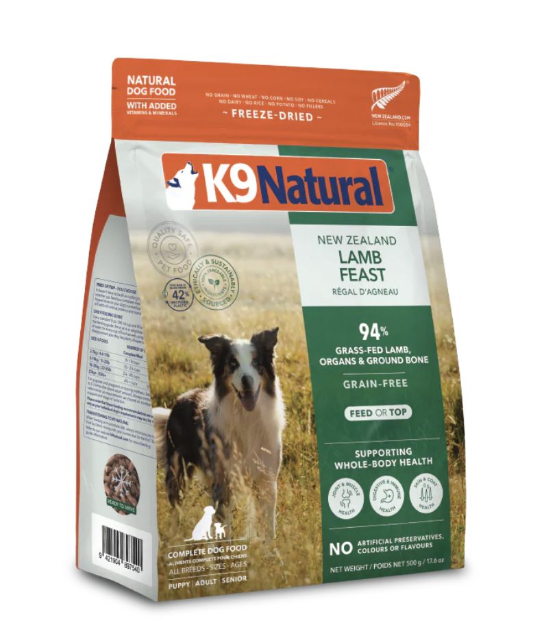 K9 Natural Lamb Feast Freeze-Dried Dog Food 17.6oz