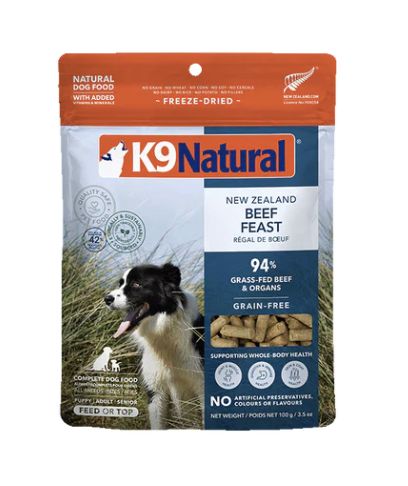 K9 Natural Beef Feast Freeze-Dried Dog Topper 3.5oz